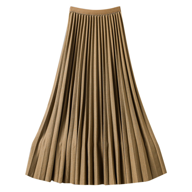 气质卡其色半身裙秋冬小个子裙子