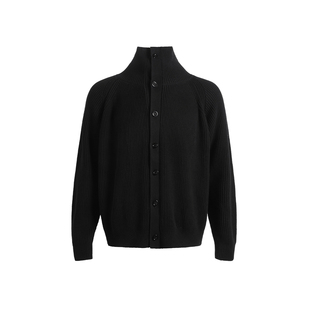 ESAT 棉睛高领廓形针织连肩袖开衫外套