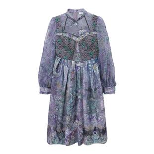 我爱露露LULUALWAYS秋季复古甜美显瘦通勤中长款连衣裙