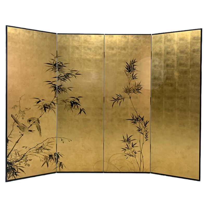 法式中古风金箔屏风隔断餐厅酒店