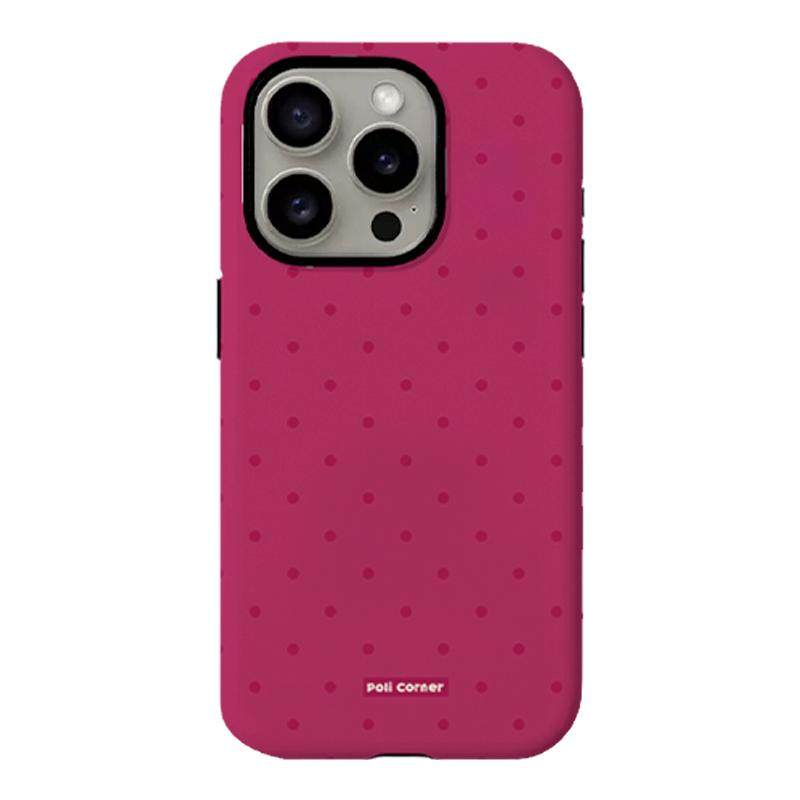 新款芭比粉波点iPhone17 Pro Max手机壳韩国进口菲林二合一苹果16pro防摔全包保护套原创设计外壳手机壳