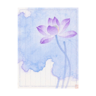 墨上花微喷书法纸花笺集蜡染绢纸小楷书法作品纸加厚2cm方格竖格无格日课纸半生熟书法练习纸彩色国风花笺纸