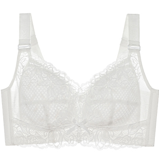 朵凡妮内衣大胸显小女红色蜂巢杯薄款收副乳聚拢防下垂全罩杯文胸