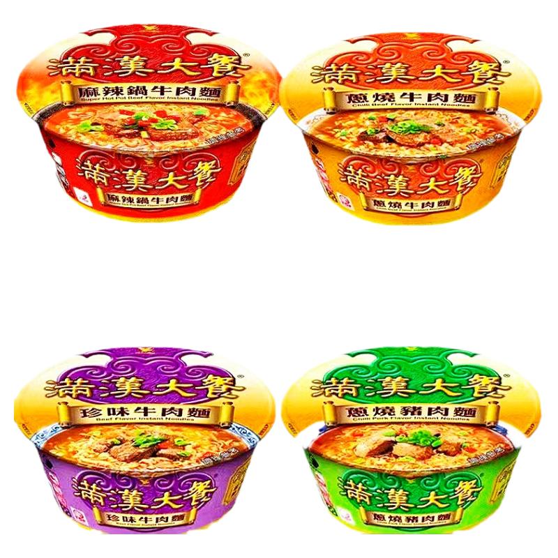 满汉大餐泡面葱烧台湾正品