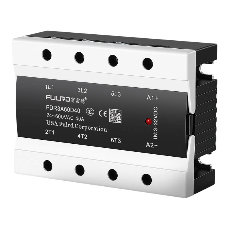 富雷德三相固态继电器FDR3A60D40直流DC24V控380V交流电SSR3-25DA