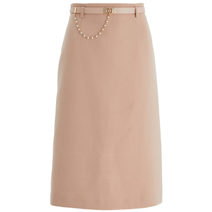 OBEG欧碧倩法式a字垂感半身裙女春季通勤中长款气质裙子10481020