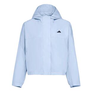 拒水宽松百搭休闲梭织连帽夹克外套女装adidas阿迪达斯轻运动