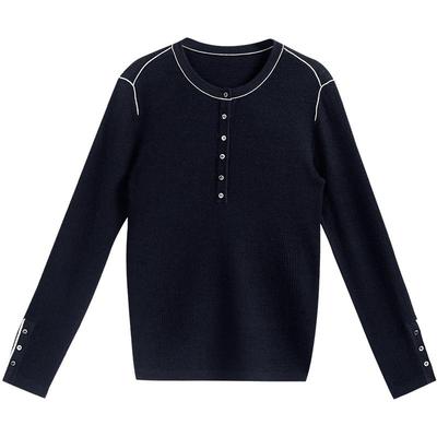 YINER音儿女装秋季女装羊毛法式优雅针织衫套头上衣