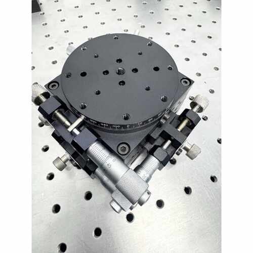XYR80三轴精密手调滑台80*80mm台面高度63mm