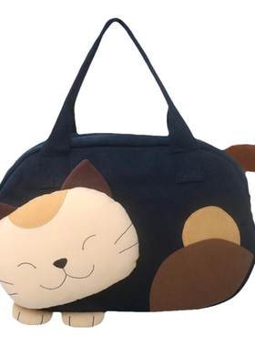 Kine猫帆布立体手提包个性女包