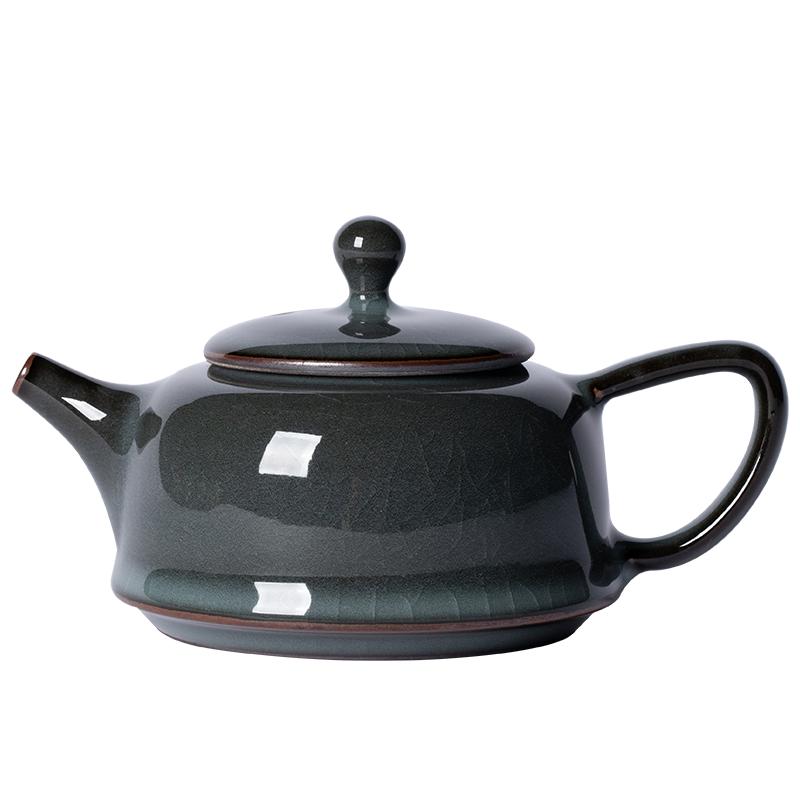 龙泉青瓷手工铁胎泡茶壶