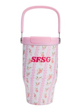 SFSG X 水杯系列2026新品玫瑰吸管杯提手杯蝴蝶结大容量水挂件
