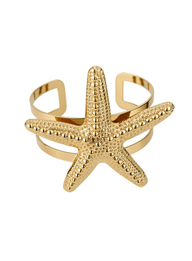 欧美金属海星开口手镯手环女