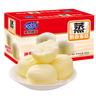 港荣奶香蒸蛋糕900g整箱早餐小面包健康零食品港宋港龙官方旗舰店