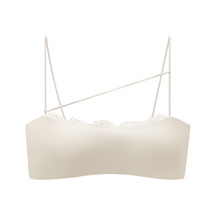 MIMI FANTASY抹胸细肩带内衣女 蕾丝边防走光绑带美背裹胸内搭