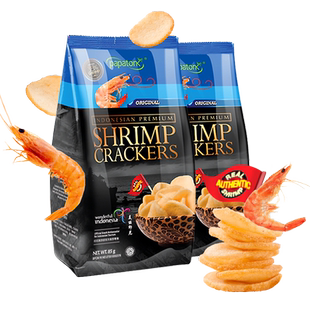 印尼啪啪通网红休闲膨化追剧零食怀旧特产经典原味鲜虾片薯片小吃