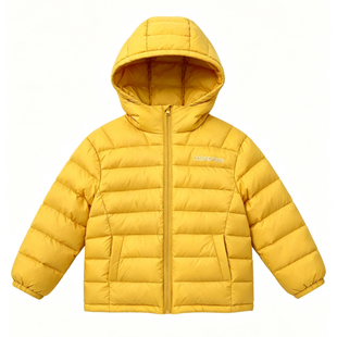 儿童轻薄款排骨羽绒服韩版男童女童中大童加厚连帽白鸭绒保暖外套