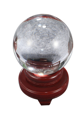 新款白色水晶玻璃球摆件透明玻璃球大小号生日礼物家居办公桌摆件