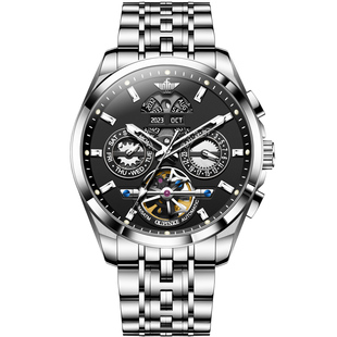 瑞士认证正品牌新款镂空男表机械表高档男士腕表精钢表带男款十大