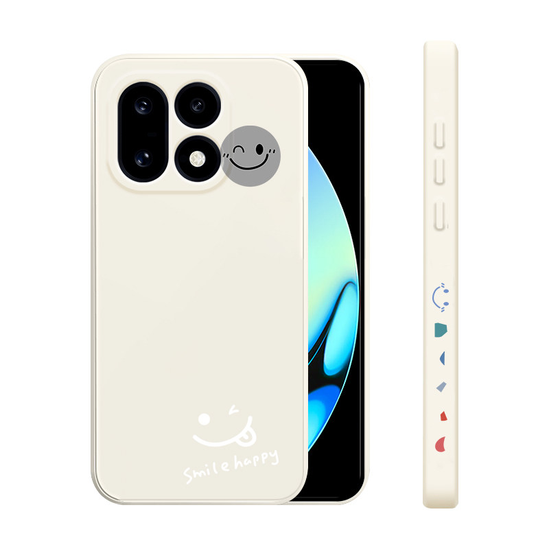 适用一加 16手机壳新款1+16液态硅胶磨砂软壳oneplus16镜头全包防摔超薄保护套潮男女生个性创意卡通网红笑脸