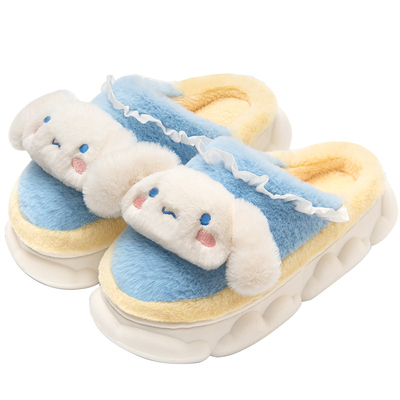 玉桂狗毛毛拖鞋保暖防滑踩屎感