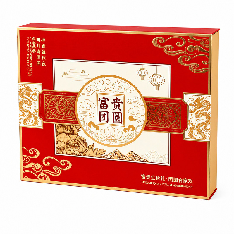 中秋月饼礼盒装蛋黄五仁豆沙多口月饼
