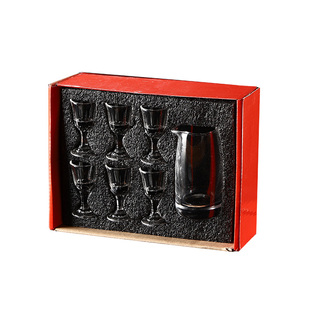 分酒器白酒杯礼盒套装玻璃小号中式一口杯家用子弹杯酒盅送礼酒具