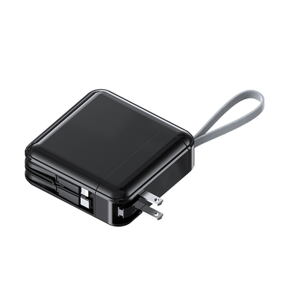 3C认证自带AC插头20000毫安超级快充自带线充电宝器适用苹果安卓