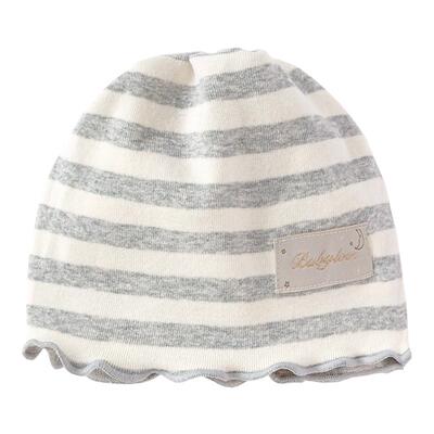 babylove婴儿胎帽春秋男女宝宝护囟门帽新生儿条纹帽子满月包头帽