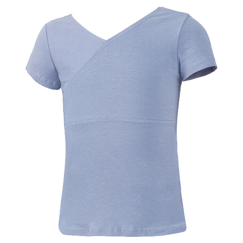 儿童舞蹈服套装黑色女童春夏短袖短裤练功服少儿训练服上衣体操服