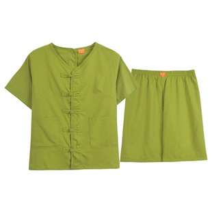 艾灸服纯棉前后开衫针灸拔罐专用中医理疗按摩高档女款按摩服开背