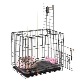 比熊犬专用狗笼子宠物小狗小型折叠带厕所家用室内外出猫兔子围栏