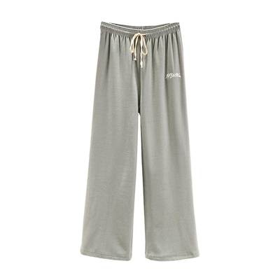 秋冬宽松阔腿裤女德绒大码直筒裤加厚休闲裤暖暖裤可外穿家居睡裤