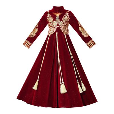 汉服女童秋冬国风拜年服