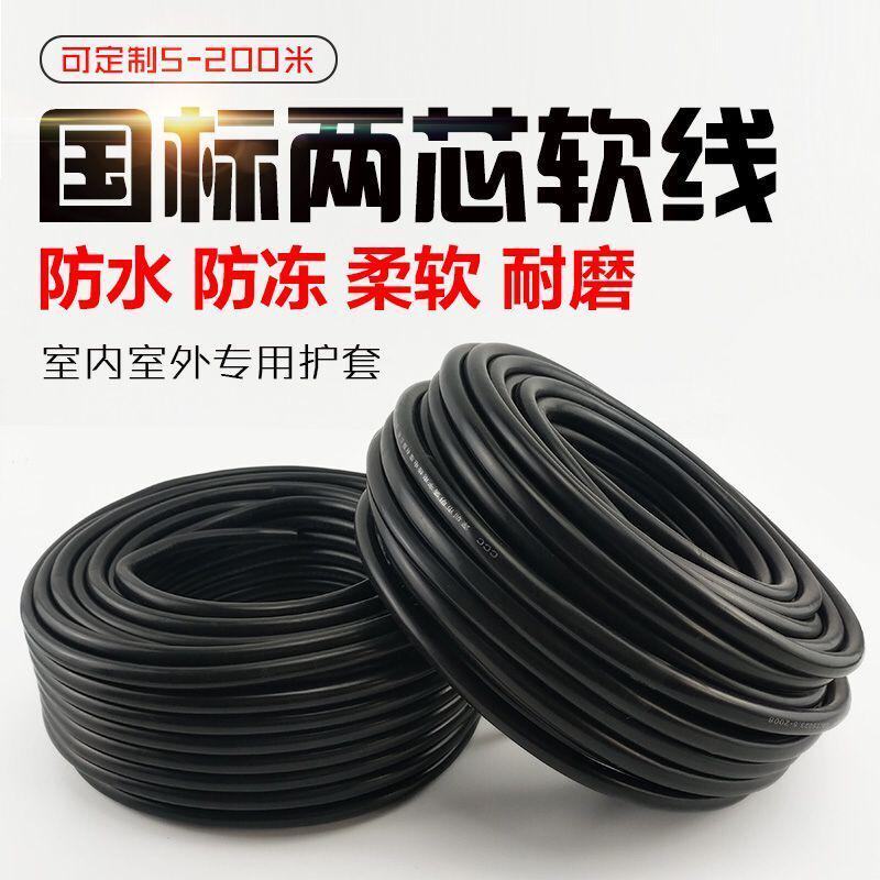 国标两芯1.5 2.5 4 6平方电线电缆线户外防冻防水软线护套线软线