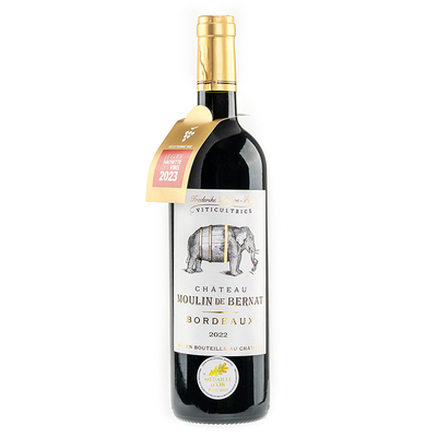 法国波尔多AOC红酒14度90%梅洛