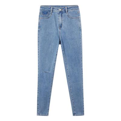 美特斯邦威纯色紧身牛仔裤