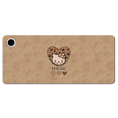 豹纹凯蒂猫超大号冬季加热鼠标垫