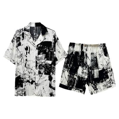 夏季棉绸开衫大码睡衣套装女