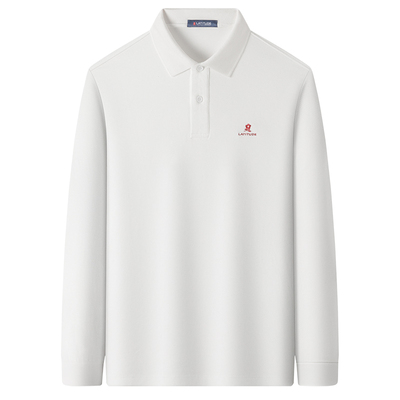 梦特娇男士纯棉长袖深秋Polo衫