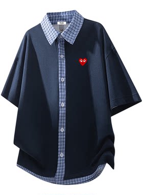 PLAY AVMXW 官方长袖衬衫秋冬季新款情侣款潮牌休闲时尚宽松衬衣