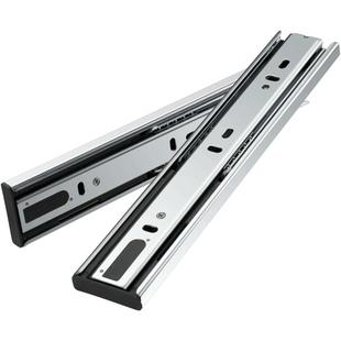 固特抽屉轨道静音滑槽阻尼导轨衣柜橱柜不锈钢三节轨加厚滑轨滑道