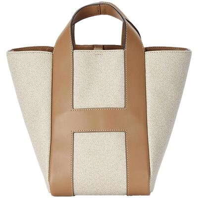 【商场同款】Hazzys哈吉斯拼色托特包女士休闲手拎包时尚斜挎包