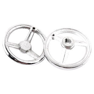 铁手轮方边缘铁手轮铸铁镀铬内波纹手轮机床圆边手轮200 250 320