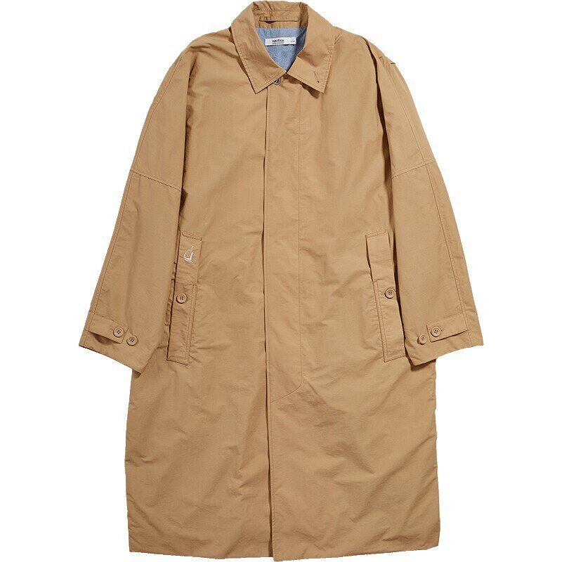 nautica white sail【年度促销】日系中性秋冬款 长款风衣外套
