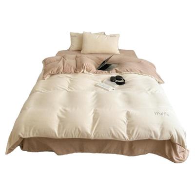 秋冬加厚华夫格牛奶绒四件套