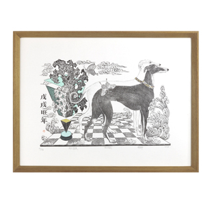 a4实木国画画框外框相框定制挂墙边框a3装裱海报拼图任意尺寸F1