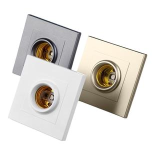 E27螺口灯座LED灯泡螺旋灯头方形螺纹灯口家用节能灯底座暗装吸顶