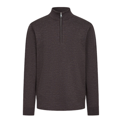 纯羊绒男士半高领拉链立领