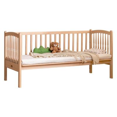 源氏木语全实木带护栏儿童拼接床